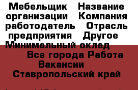 Мебельщик › Название организации ­ Компания-работодатель › Отрасль предприятия ­ Другое › Минимальный оклад ­ 30 000 - Все города Работа » Вакансии   . Ставропольский край